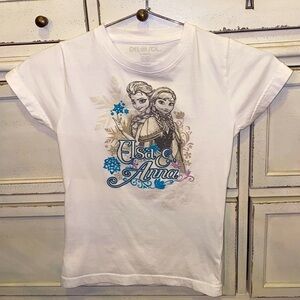 Del Sol Youth Large white cotton shirt Anna & Elsa​